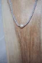 Load image into Gallery viewer, Dainty Blue Lace Agate Beaded Necklace